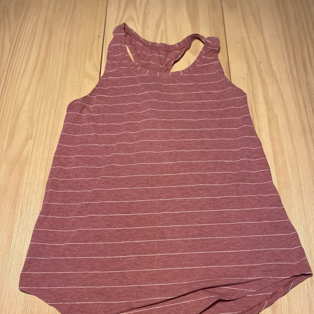Striped Sleeveless Top - Red